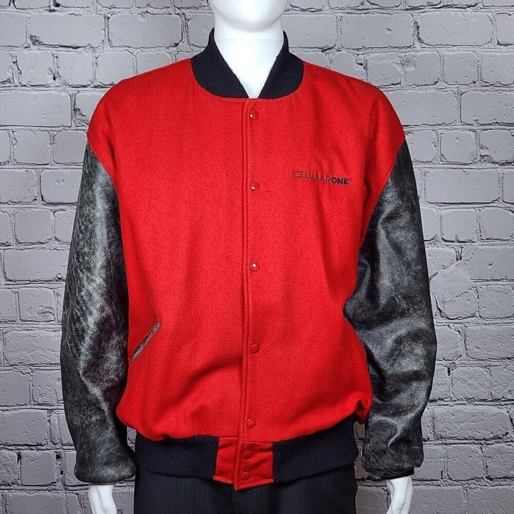 Vintage DeLong Cellular One Varsity Jacket, Men's 2XL - Picture 2 of 11